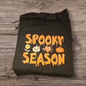 Spooky Season Black Drawstring Bag